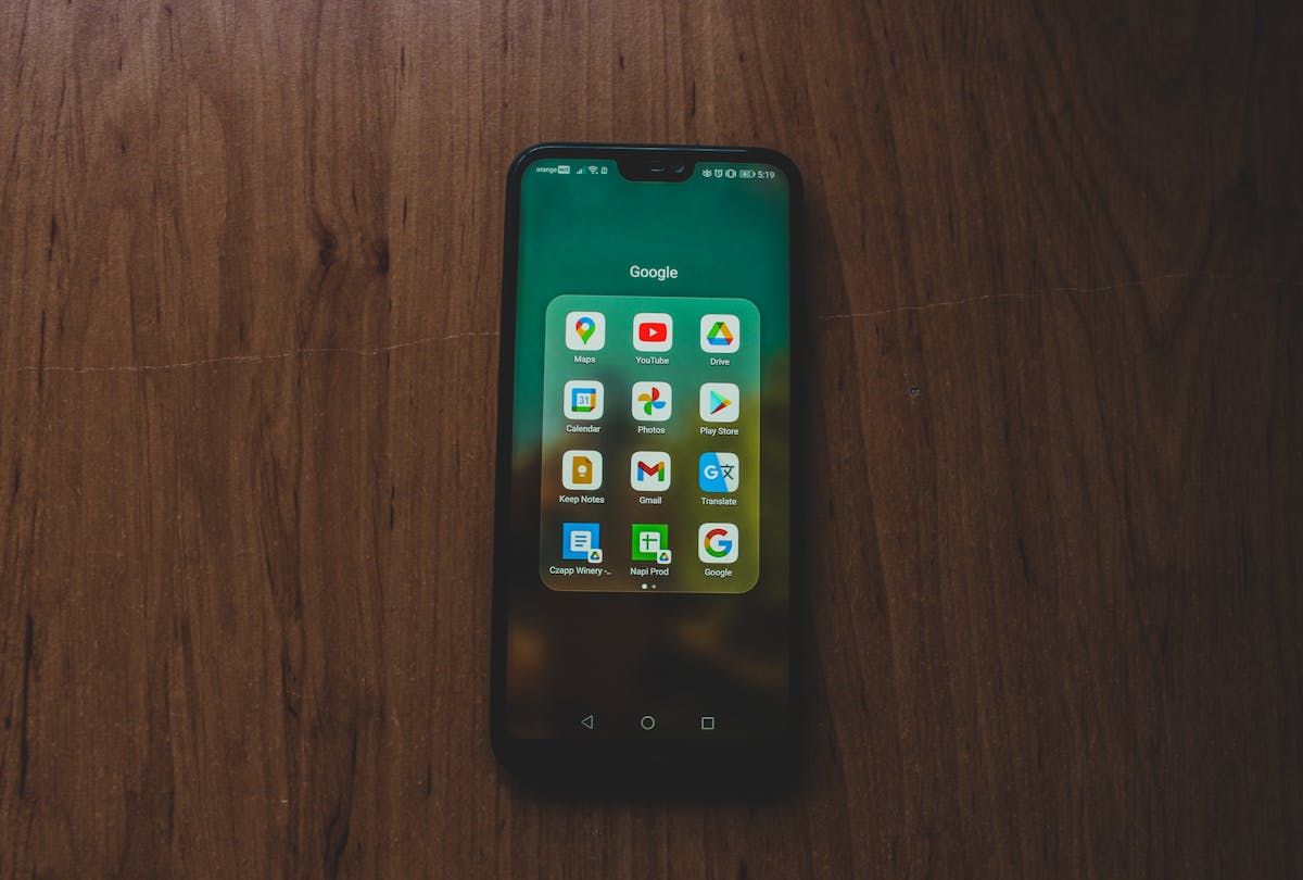 Google Business Profile apps displayed on a phone