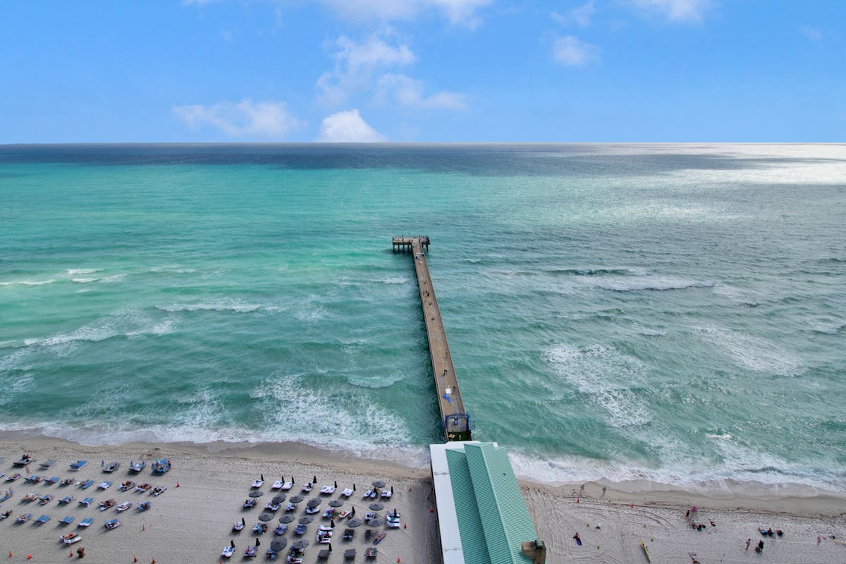 Local landing pages with sunny Florida pier scene