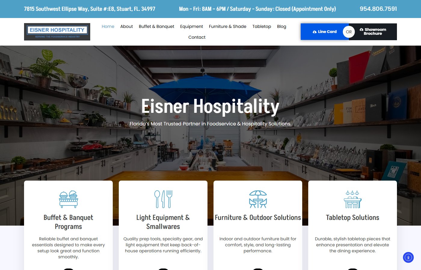 Eisner Hospitality website screenshot