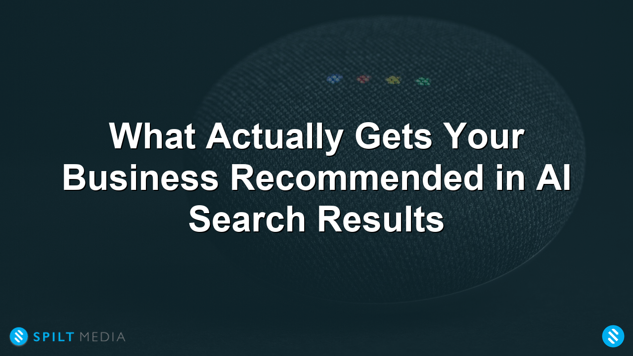 Google Home Mini AI assistant representing AI search recommendations for local businesses