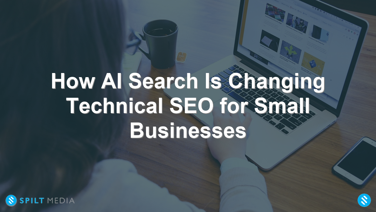 How AI search is changing technical SEO for small businesses - woman working at laptop
