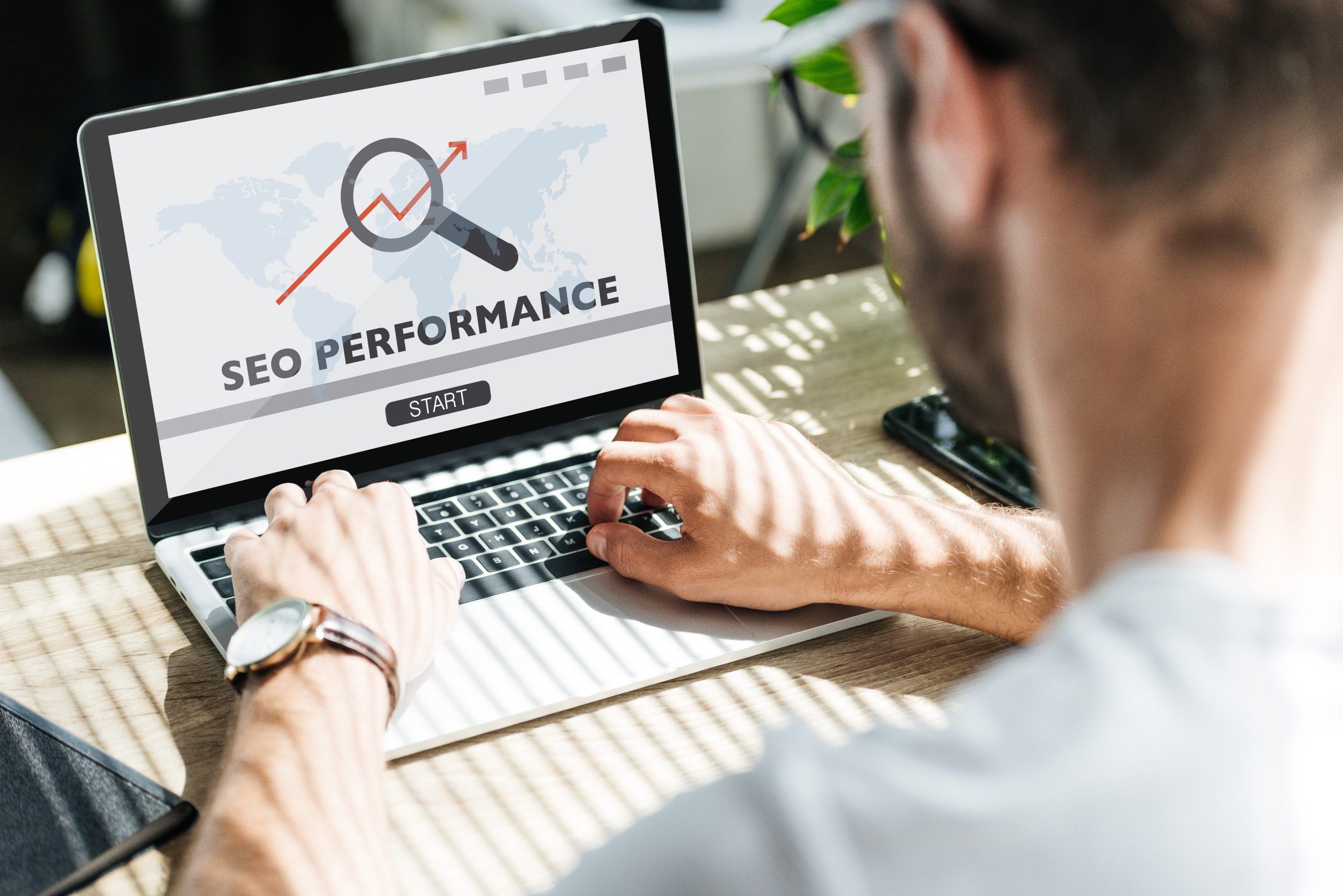 WordPress dashboard with Google Search Console open showing the Performance report during a spam update rollout